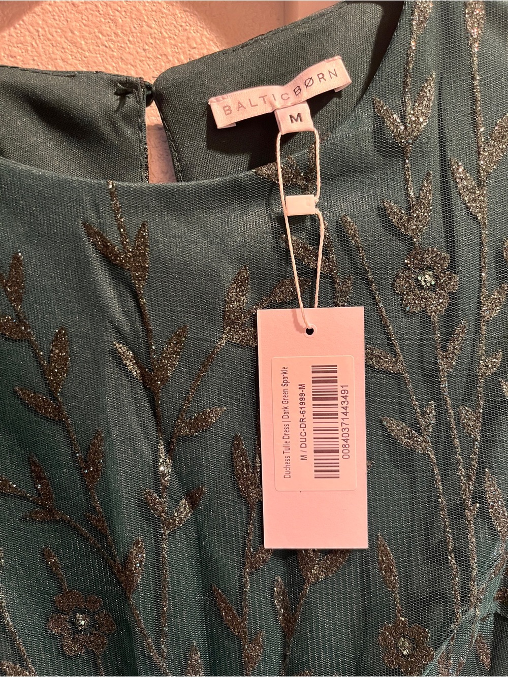Baltic Born Emerald Green Embroidered Lace Midi Dress - Picture 3 of 3
